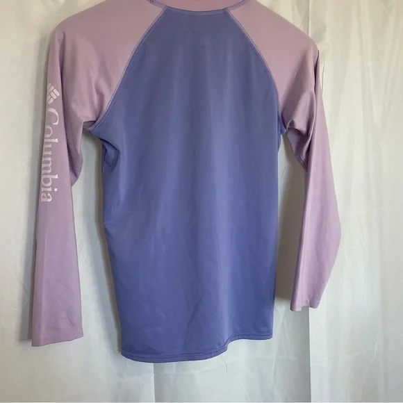 COLUMBIA Girls Two Toned Purple Long Sleeve Omni Shade Shirt Size 10 - Picture 7 of 8